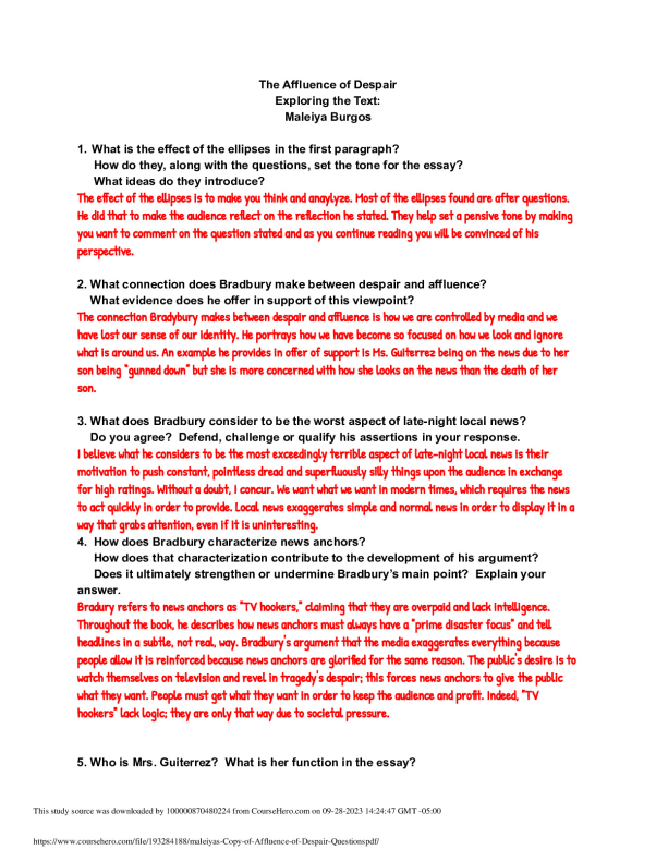 The Affluence of Despair Exploring the Text: Maleiya Burgos preview image
