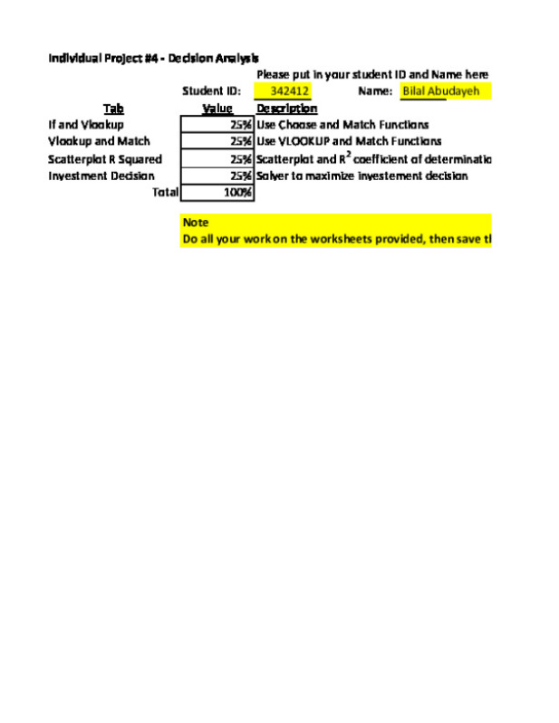Individual Project #4 - Decision Analysis preview image