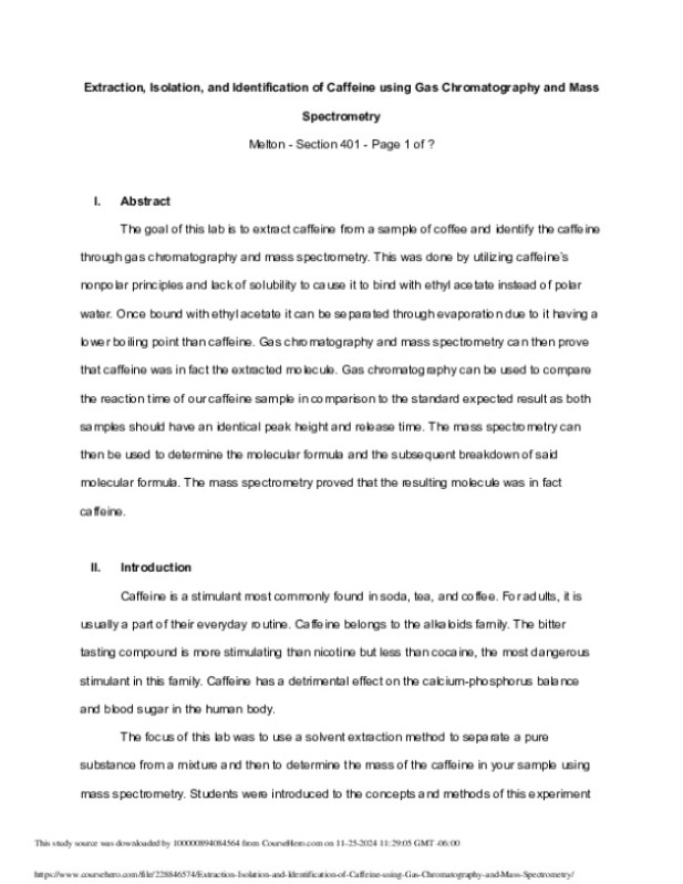 Extraction__Isolation__and_Identification_of_Caffeine_using_Gas_Chromatography_and_Mass_Spectrometry