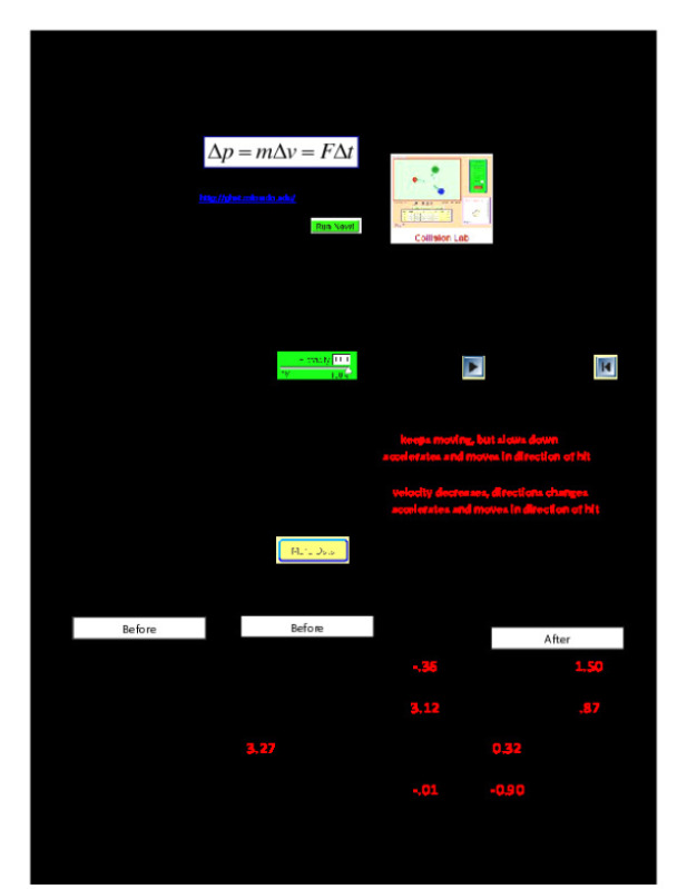 1D Collisions PhET Lab Answer Key 