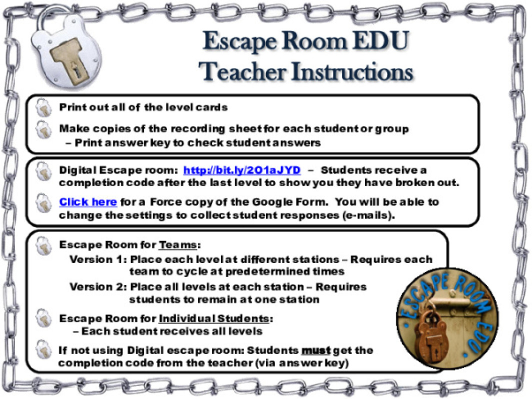 Electron Configuration Activity High School Chemistry Escape Room ...
