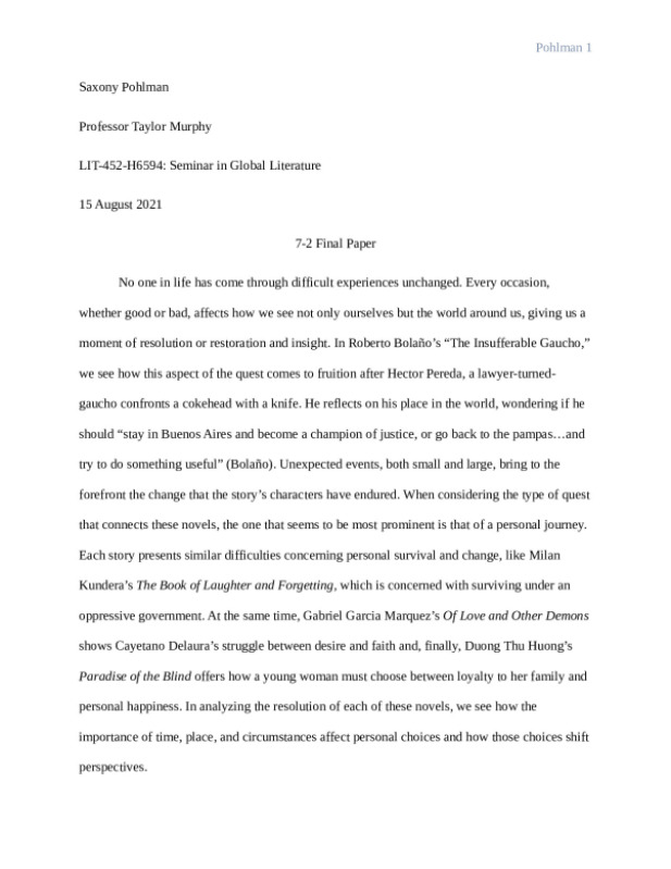 7-2 Final Paper- LIT-452-H6594- Seminar in Global Literature document preview