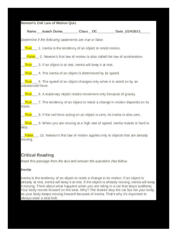 IsaiahDoma_Newtons1stLawofMotionQuiz.docx