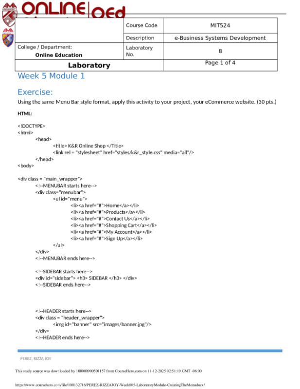 PEREZ_RIZZAJOY_Week005_LaboratoryModule_CreatingTheMenu.docx