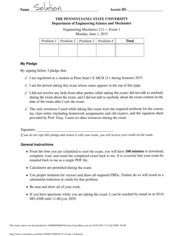 EMCH_211_Exam_1_Solution