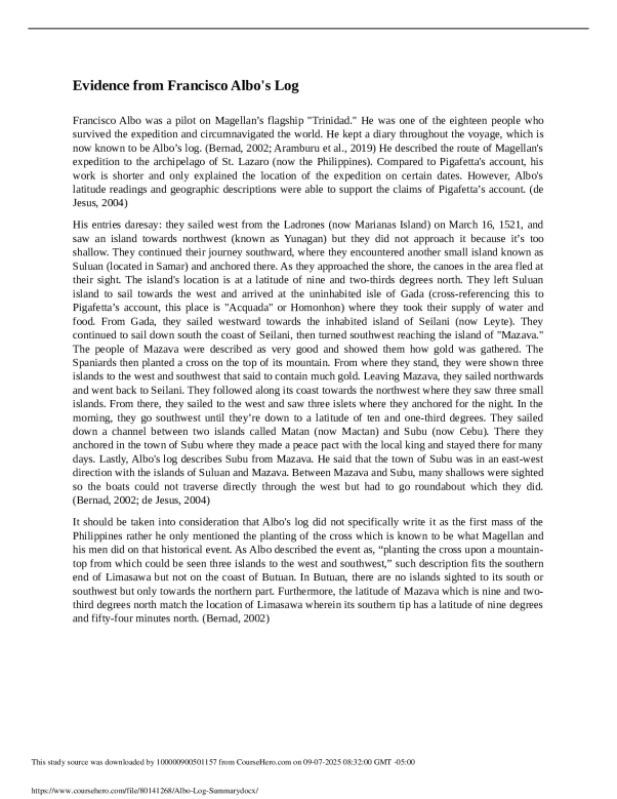 Albo_Log_Summary.docx