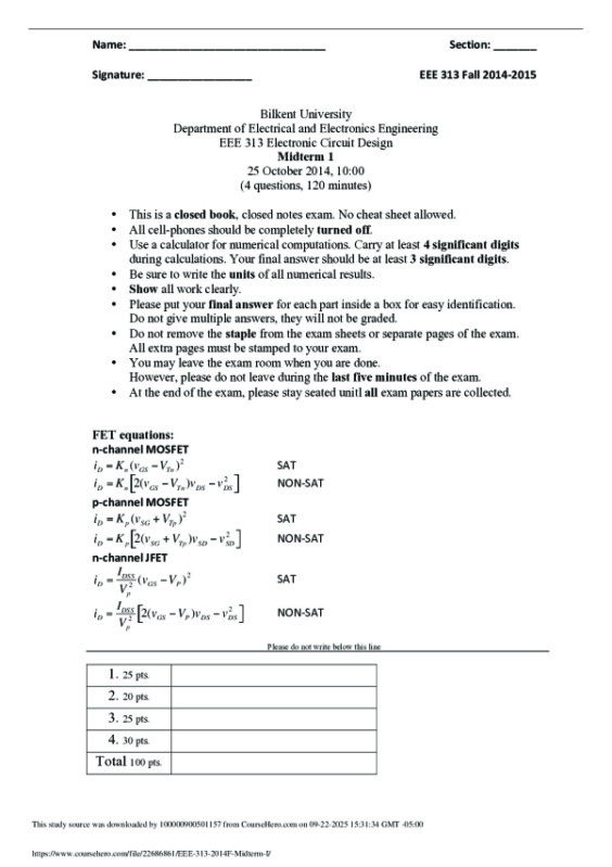EEE-313_2014F_Midterm_I preview image