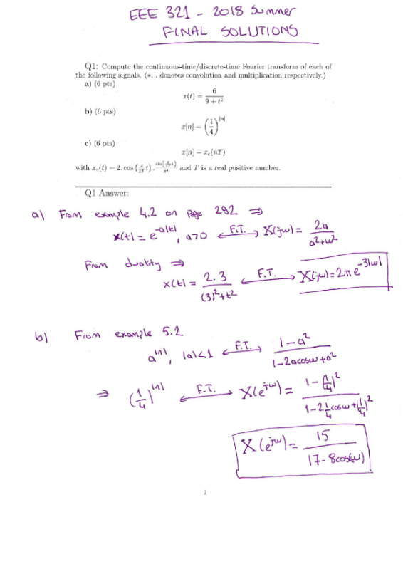 İhsan Doğramacı Bilkent University EEE 321-2018Summer-Final-Solutions preview image