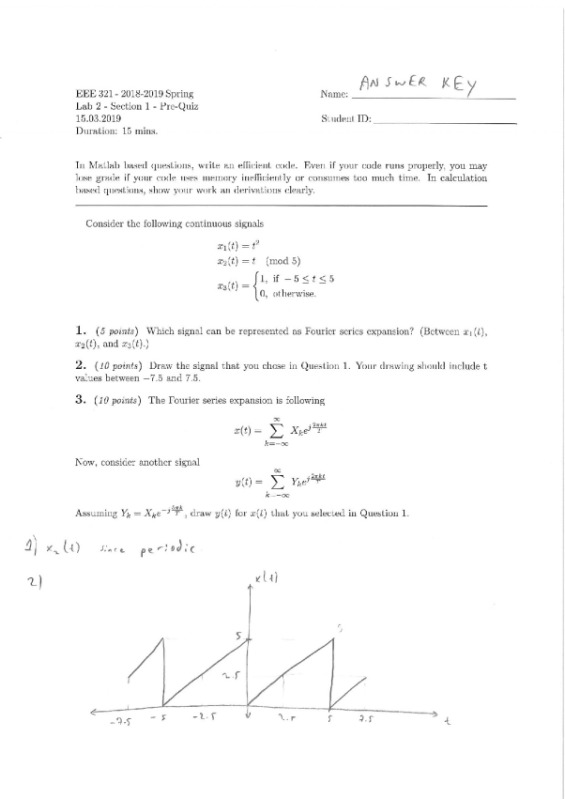 İhsan Doğramacı Bilkent University EEE 321 Quiz2_solutions. preview image