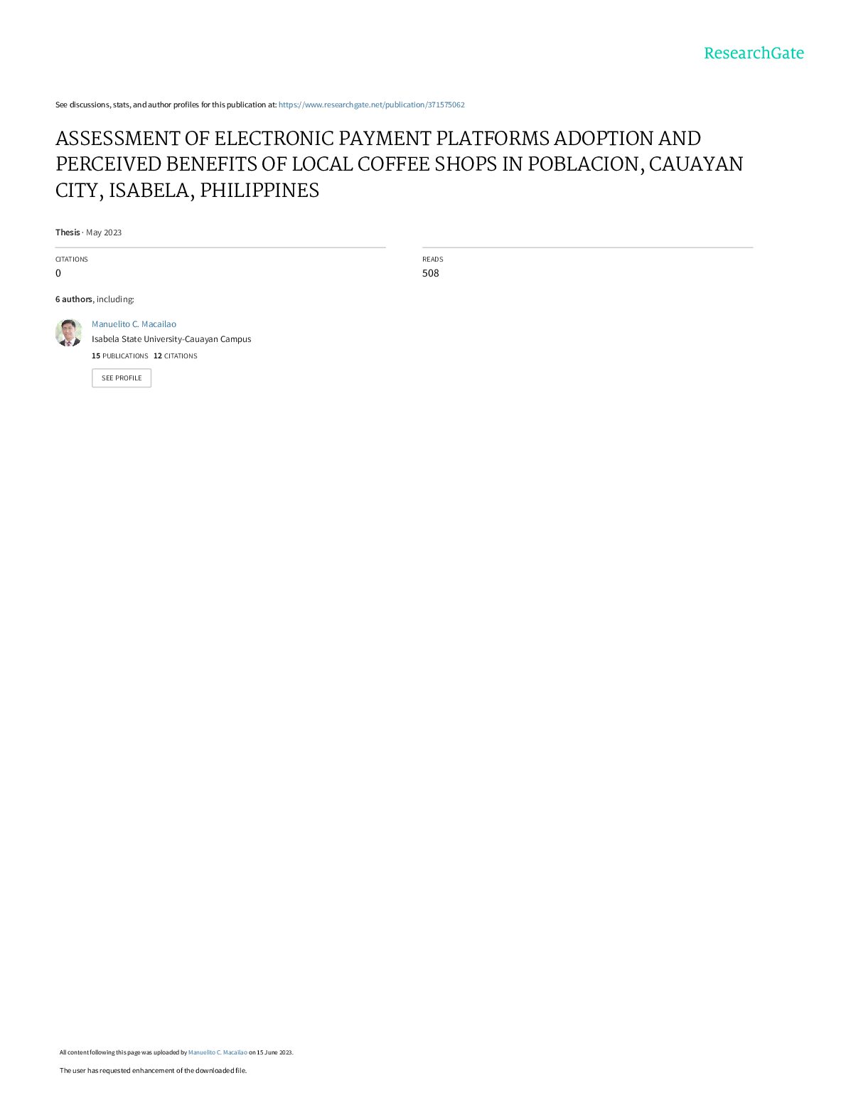AssessmentofElectronicPaymentPlatformsAdoptionandPerceivedBenefitsofLocalCoffeeShops.pdf.pdf Preview 1