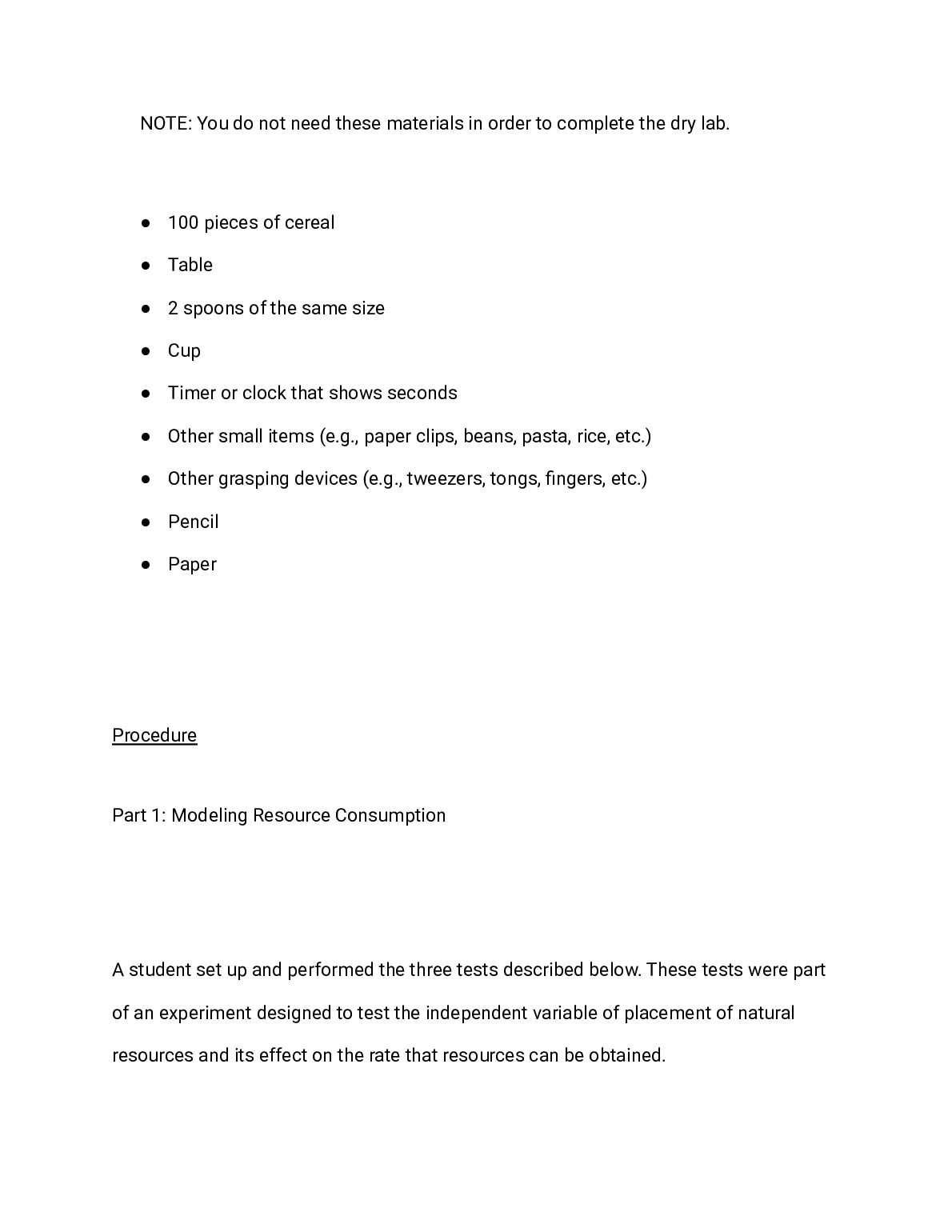 3.3.3 Lab: Investigate Resource Consumption Dry Lab document preview page 2