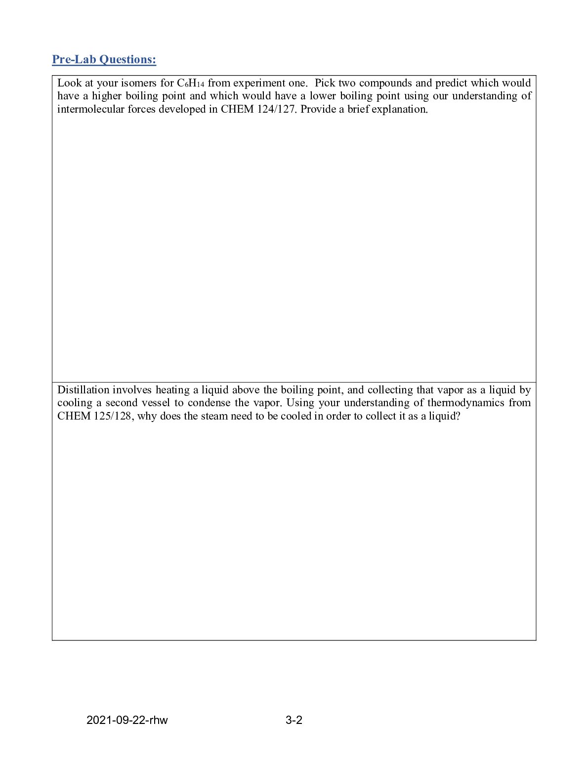 CHEM 312  Experiment 3 – Isolation of a Natural Product by Steam Distillation document preview page 2