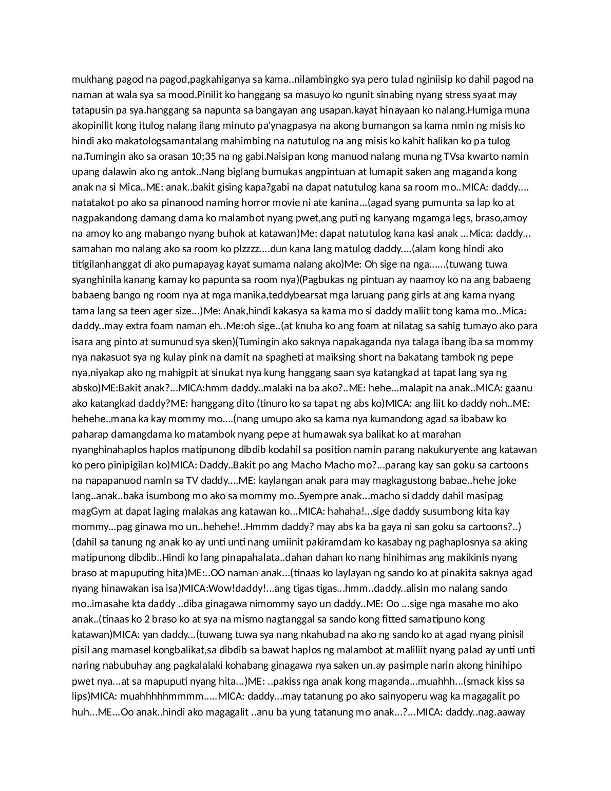 F’CKDOLL DAUGHTER  True to life INCEST SEX STORY document preview page 2