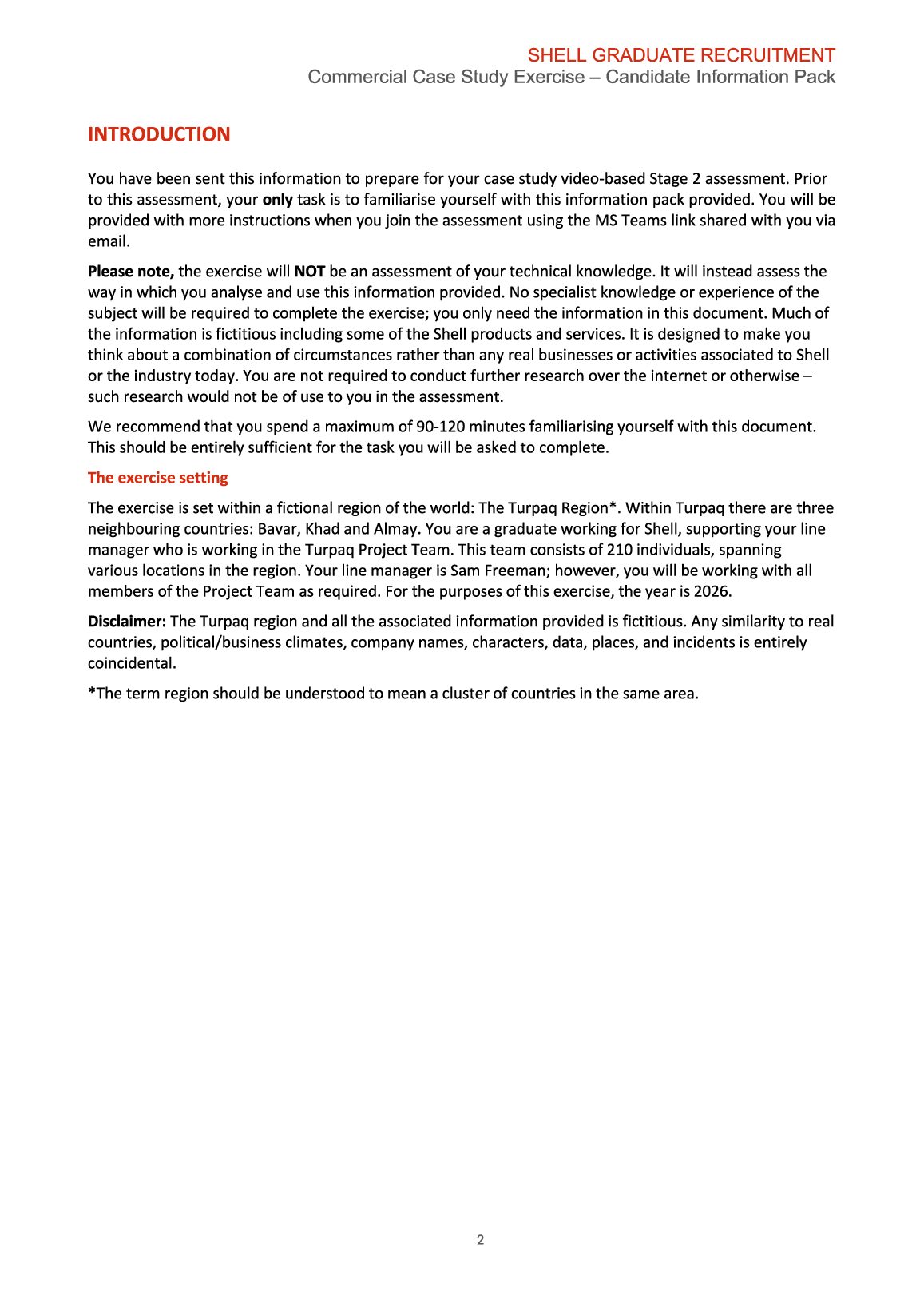 Commercial Case Study Candidate Info Pack Feb 2022 document preview page 2
