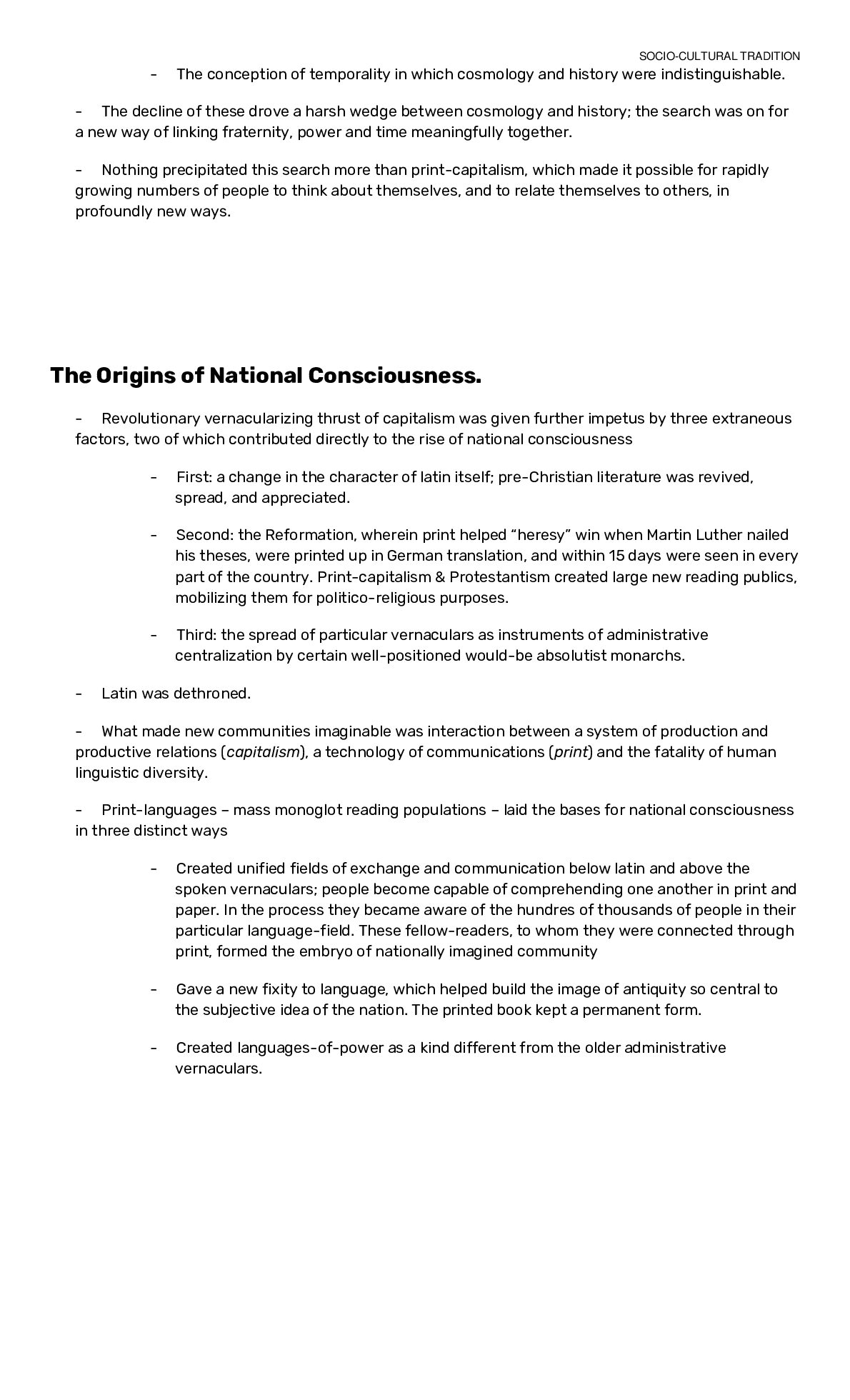 SOCIO-CULTURAL TRADITION Imagined Communities By Benedict Anderson document preview page 4