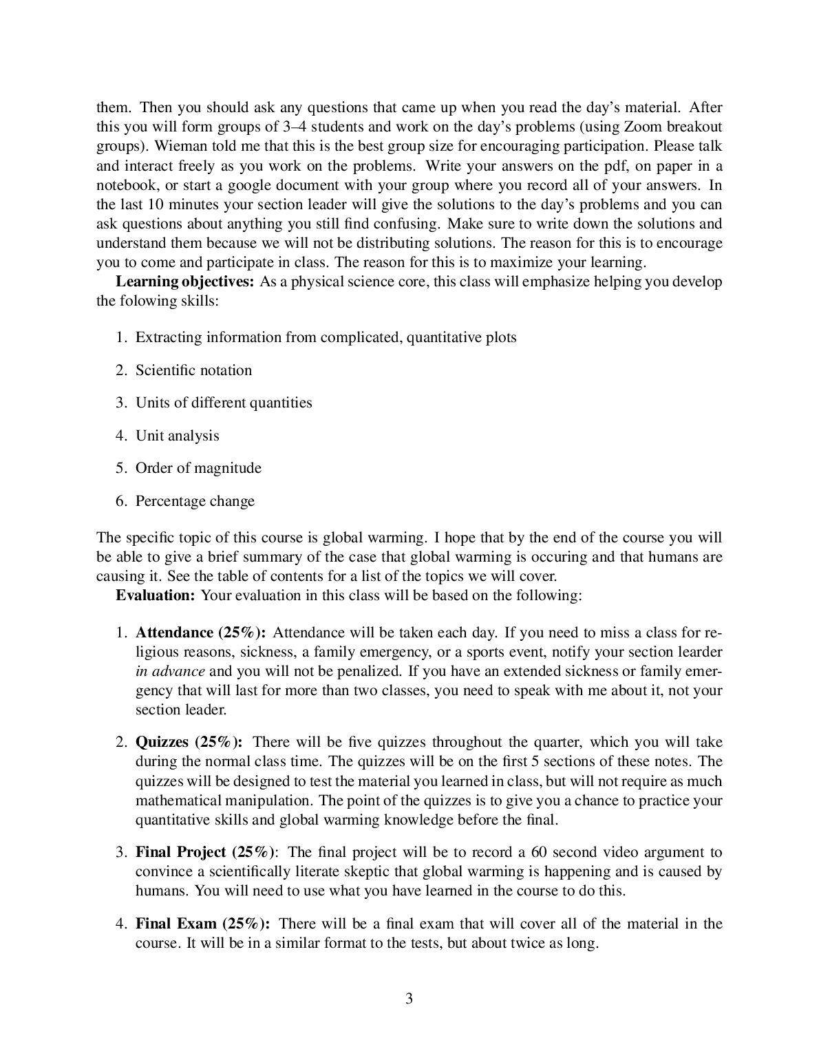 Global Warming  A flipped course document preview page 5