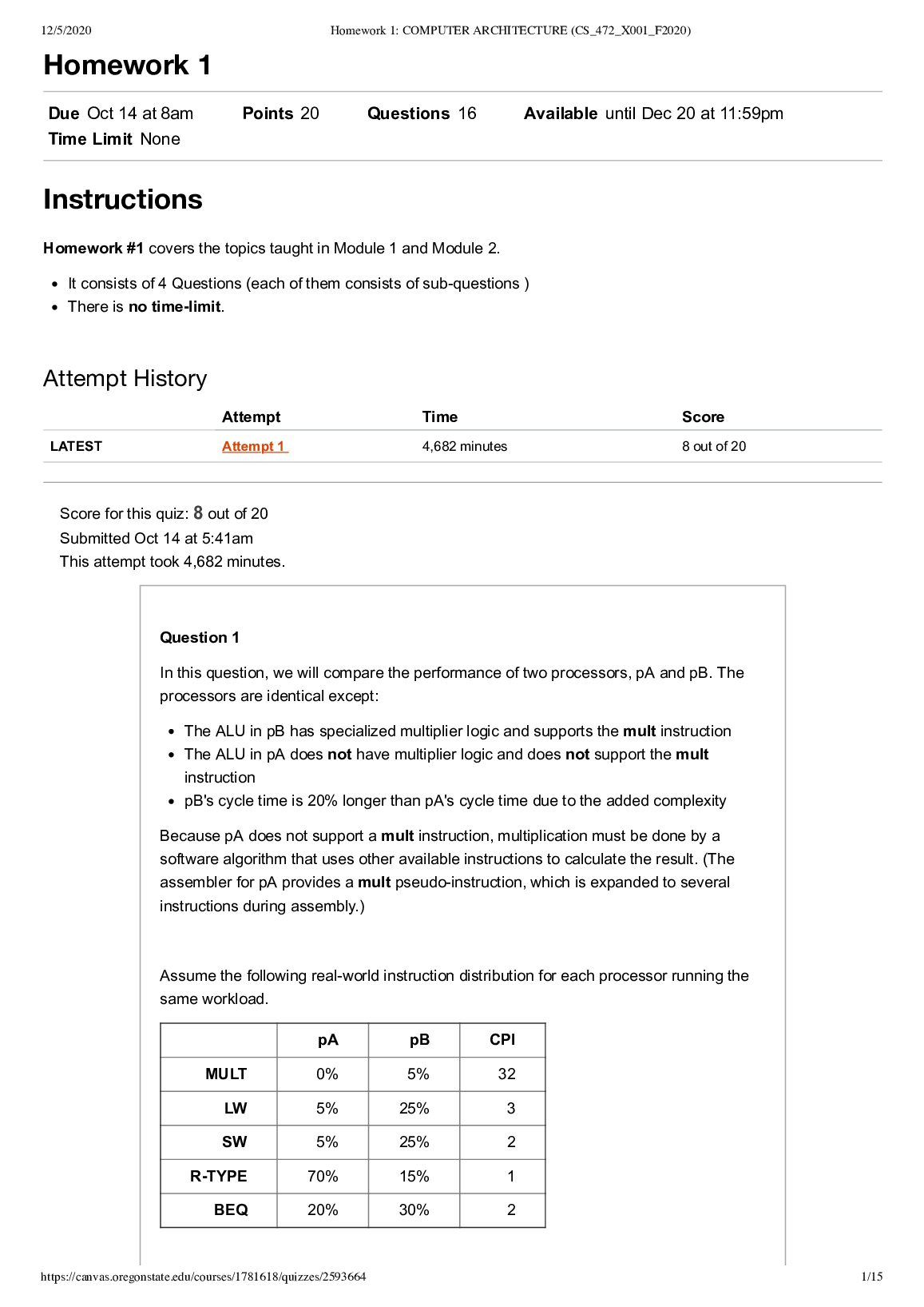 Homework_1__COMPUTER_ARCHITECTURE__CS_472_X001_F2020_.pdf.pdf Preview 1
