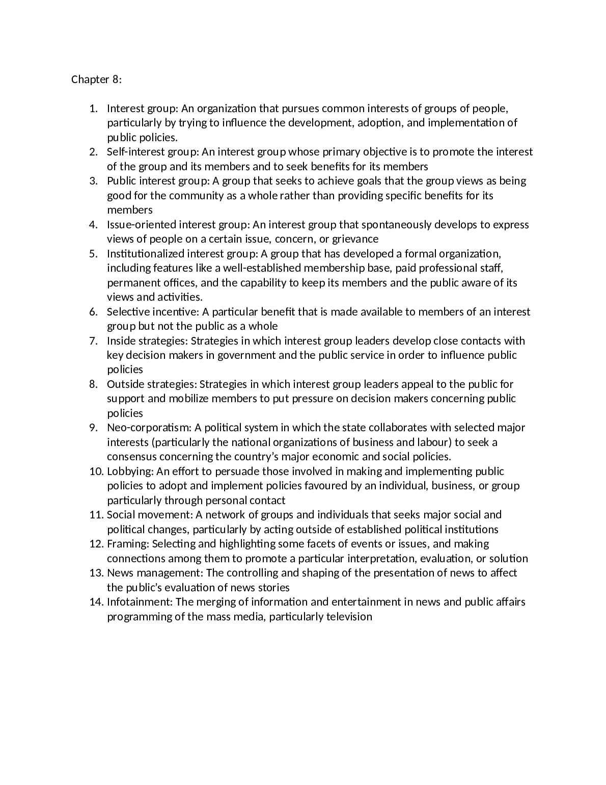 Final Exam Political Science: document preview page 2