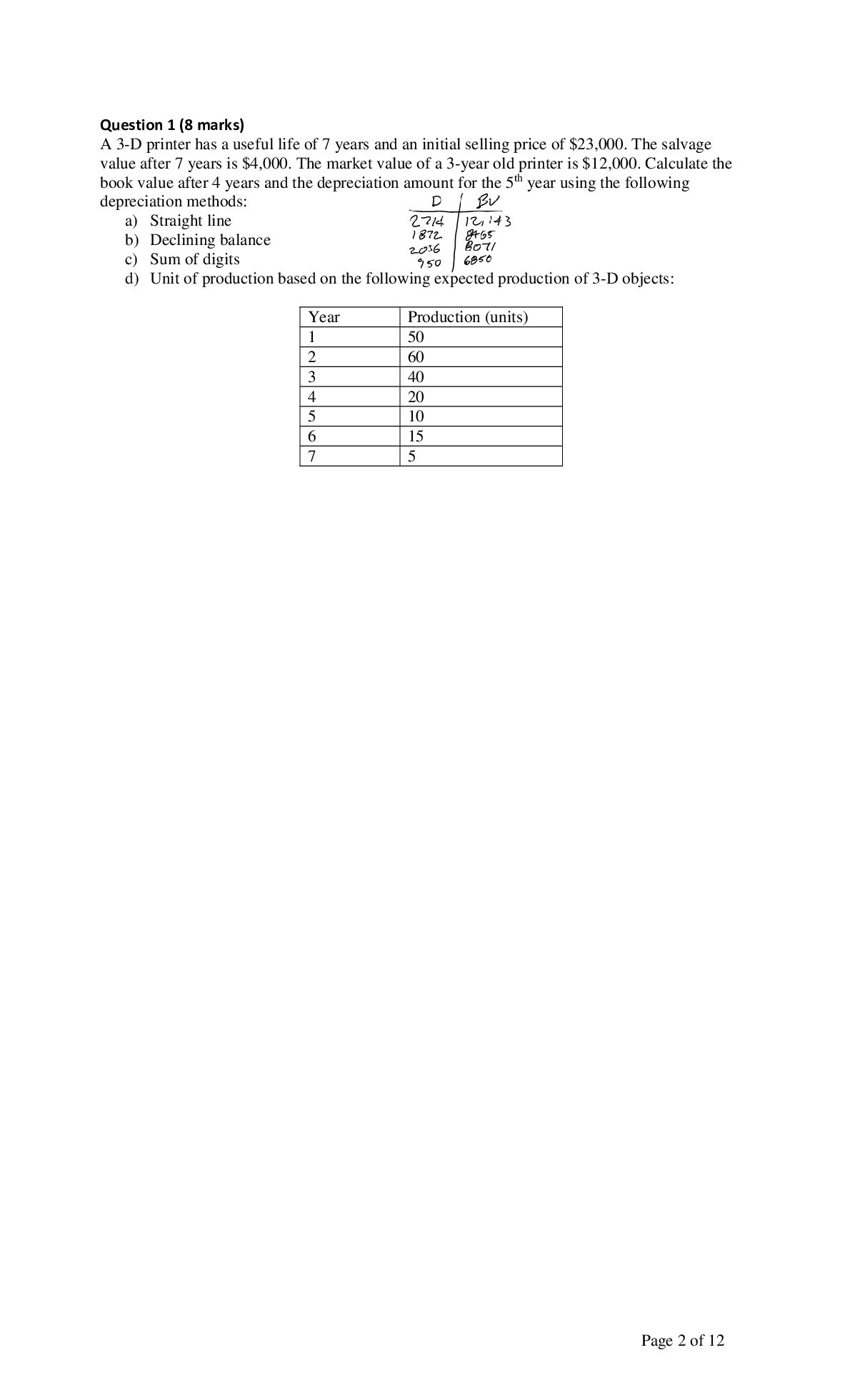 CHE 374H1 F – Economic Analysis and Decision Making document preview page 2
