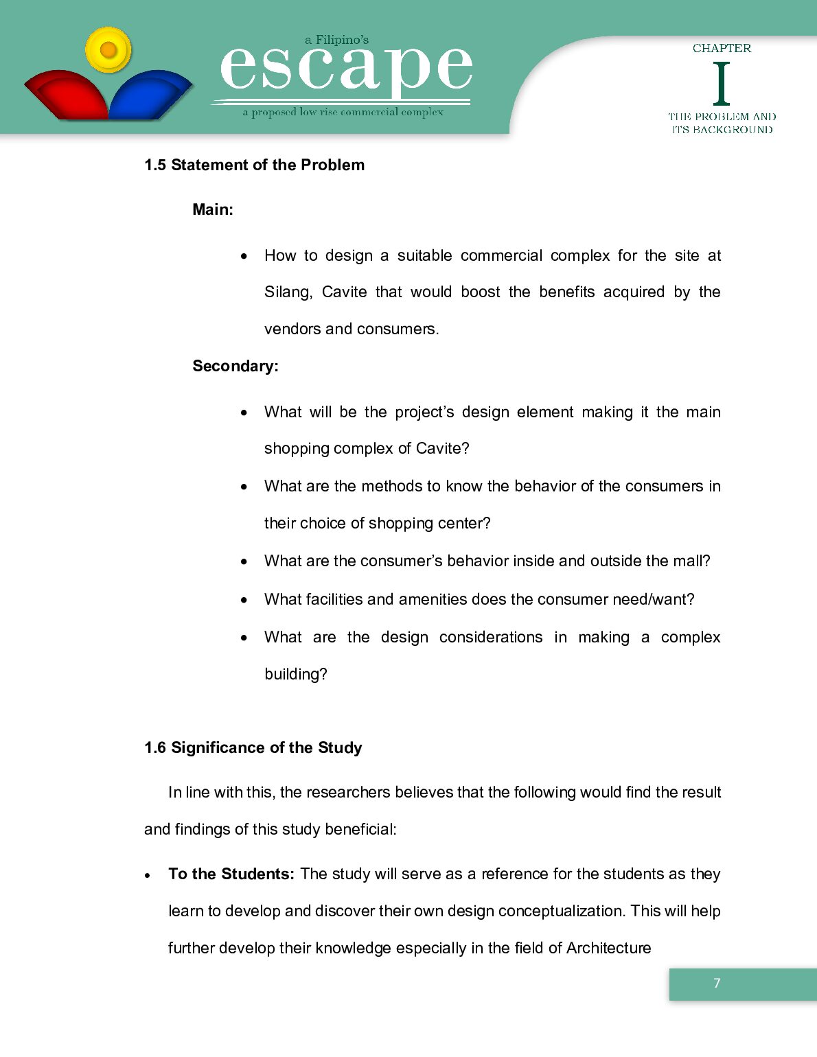 A FILIPINO’S ESCAPE”  A PROPOSED LOW STOREY COMMERCIAL COMPLEX document preview page 10