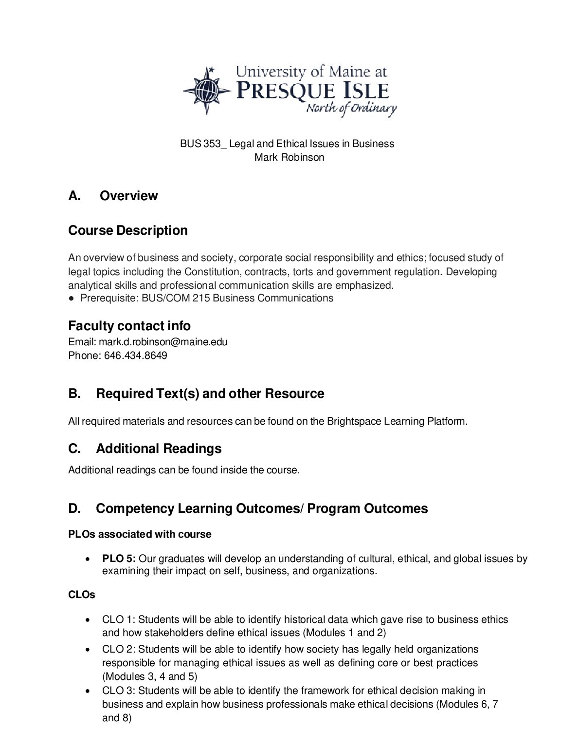 UMPI_BUS_353_Syllabus.pdf.pdf Preview 1