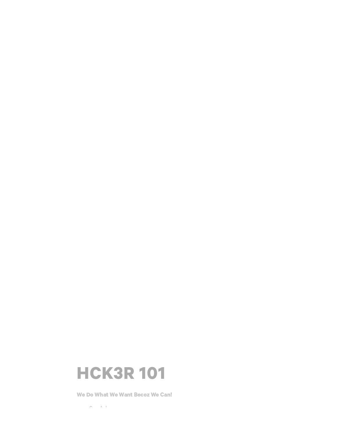 HCK3R 101 S h l We Do What We Want Becoz We Can preview image