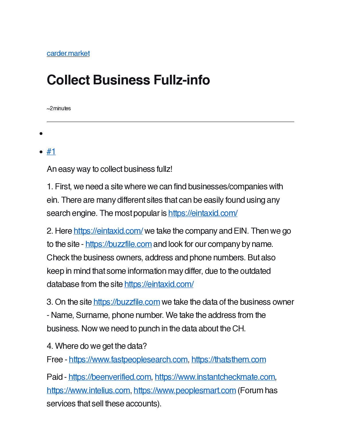 Collect Business Fullz-info _ Carding Forum for Professional Carders. preview image