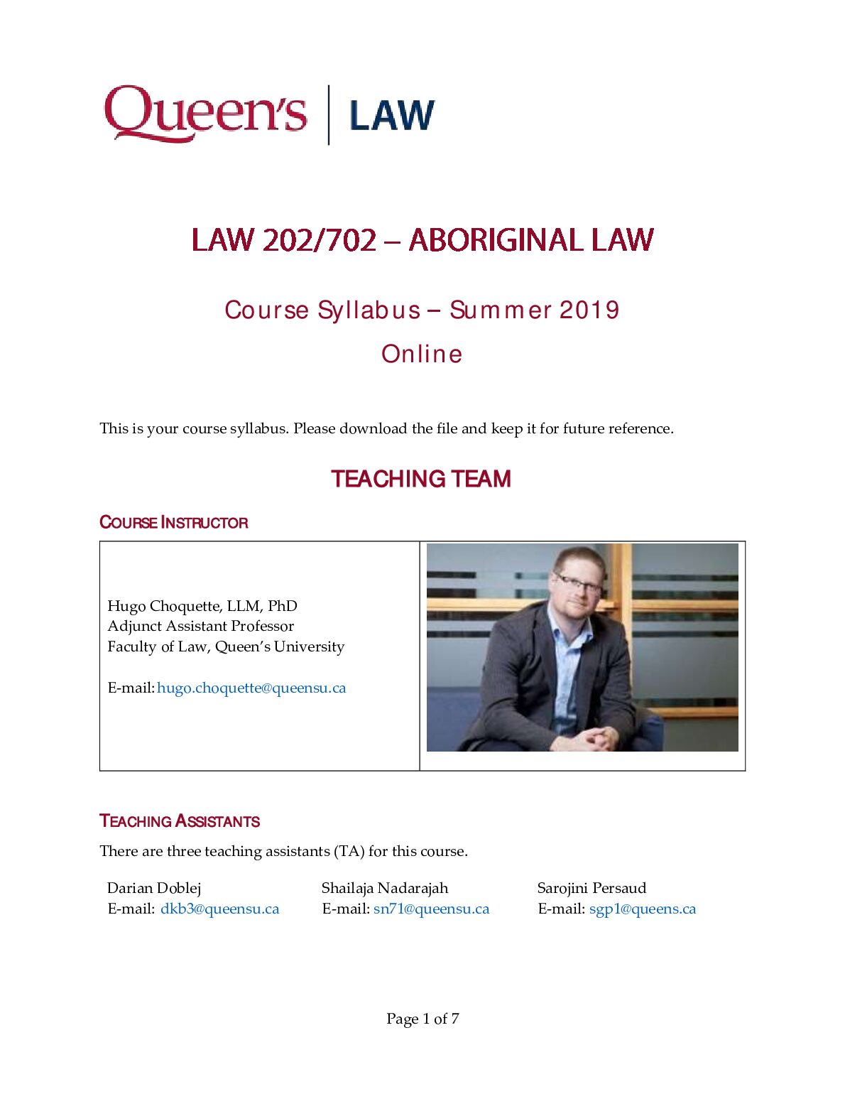 LAW 202 Syllabus preview image