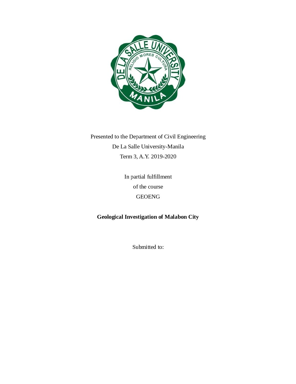 Geological Investigation of Malabon City preview image