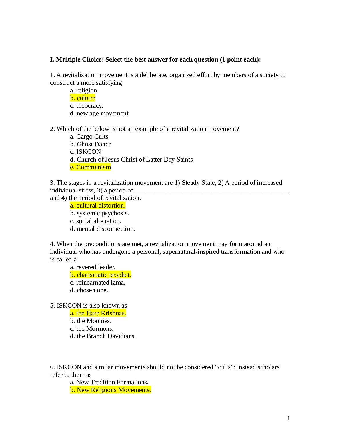 PHIL 337 World Religion Final exam. preview image