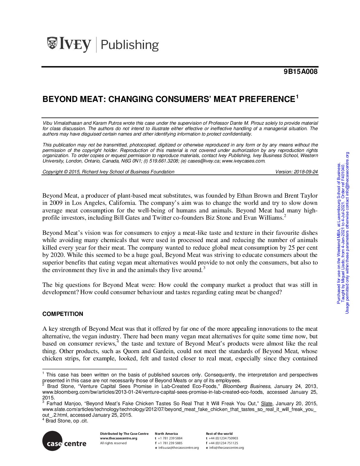 Beyond Meat Changing Consumers' Meat Preference. preview image