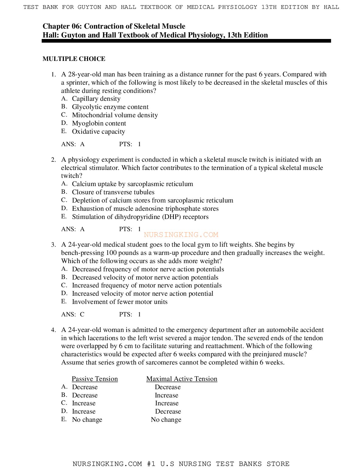 Chapter 06: Contraction of Skeletal Muscle Hall: Guyton and Hall Textbook of Medical Physiology, 13th Edition preview image