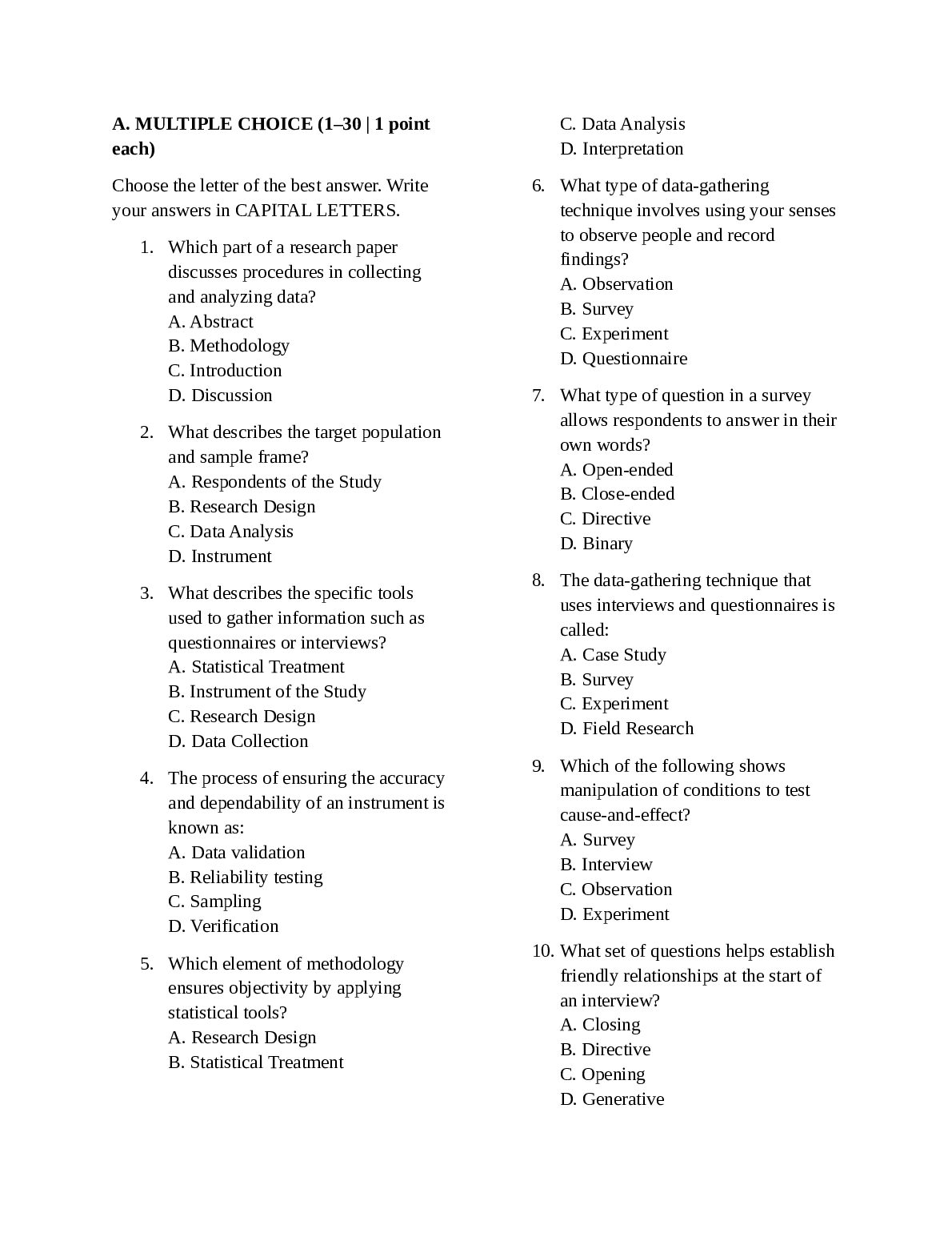 SCIENCE 2230 mock test - pr. preview image