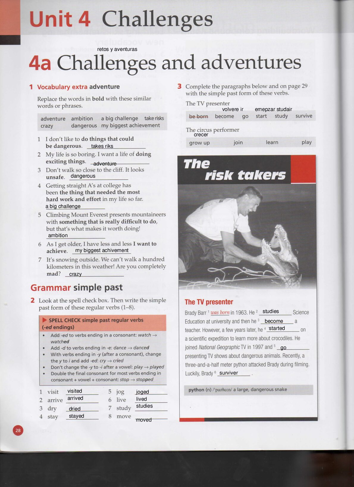 Unit 4 Challenges 4a Challenges and adventures preview image