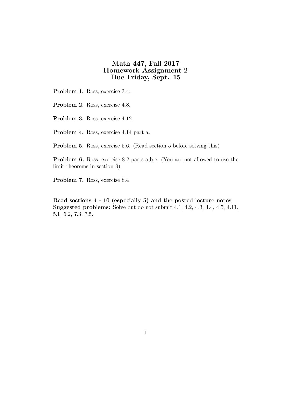 Math 447 Real Variables Homework Assignment 2 preview image