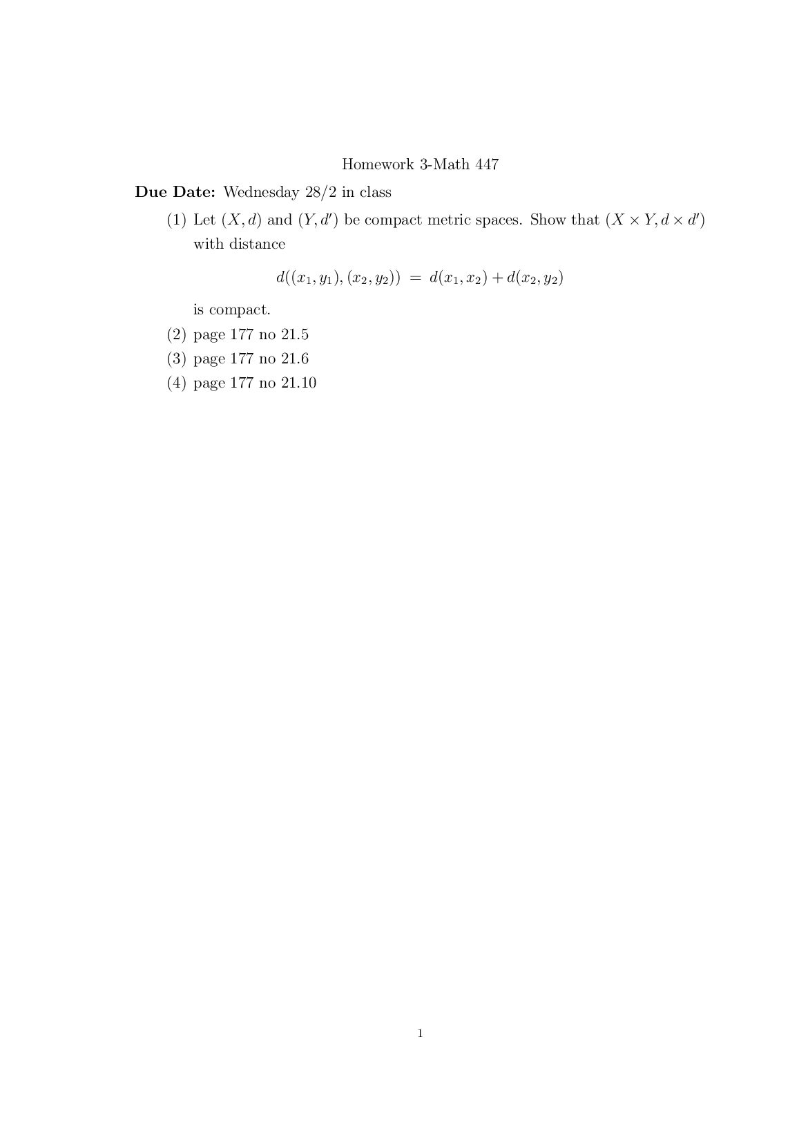 MATH 447 Real Variables Homework 3-Math 447 preview image