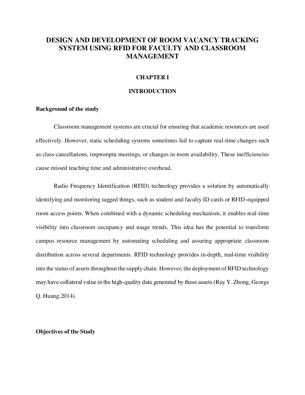 DESIGN AND DEVELOPMENT OF ROOM VACANCY TRACKING SYSTEM USING RFID FOR FACULTY AND CLASSROOM MANAGEMENT preview image
