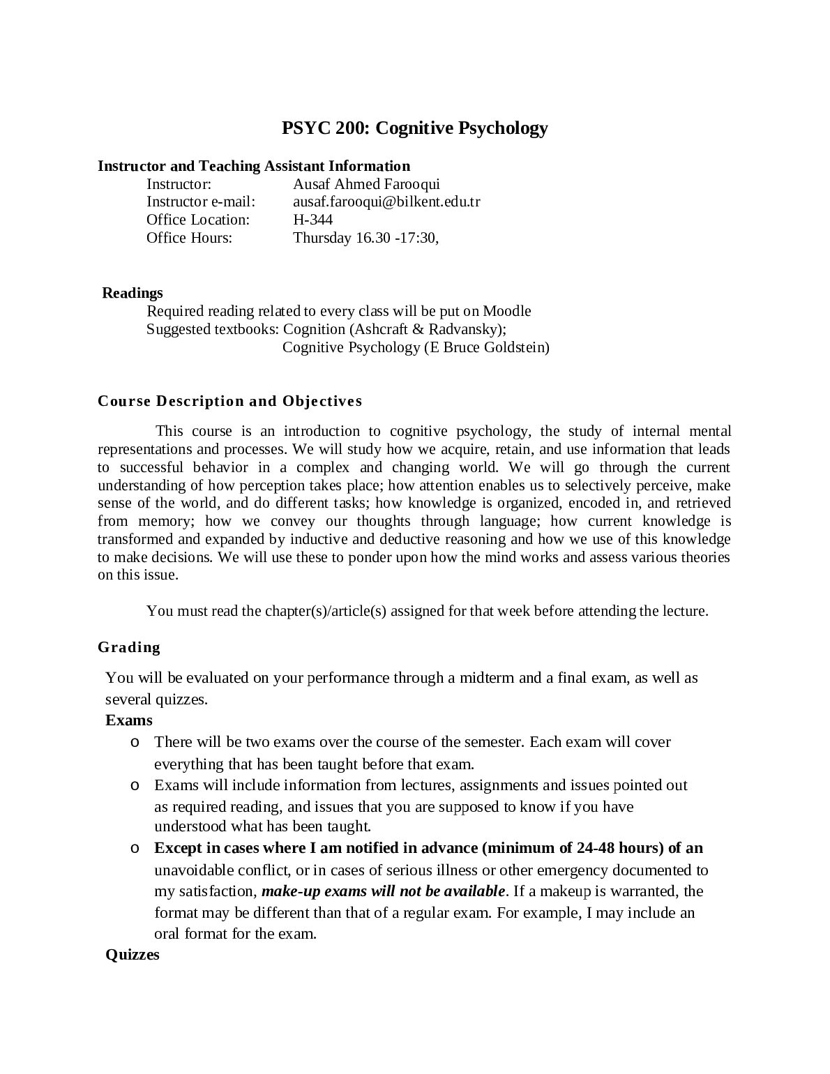 PSYC 200: Cognitive Psychology preview image