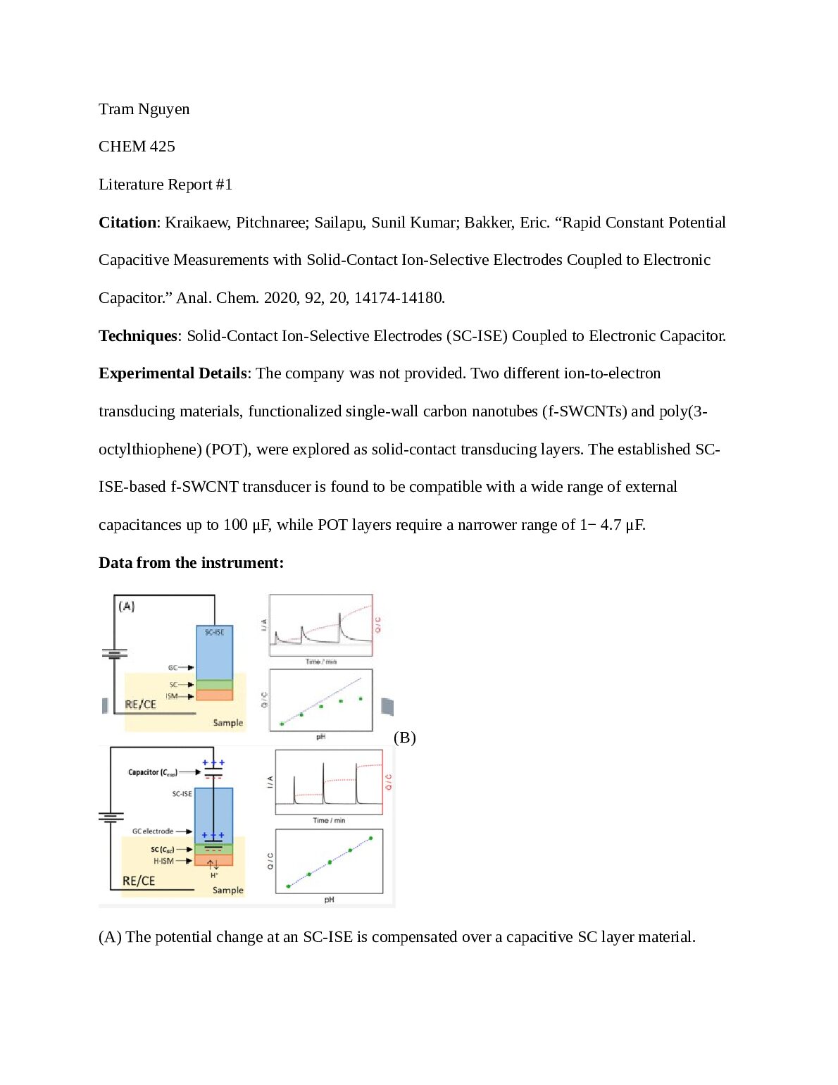 CHEM 425 Literature Report 1 preview image