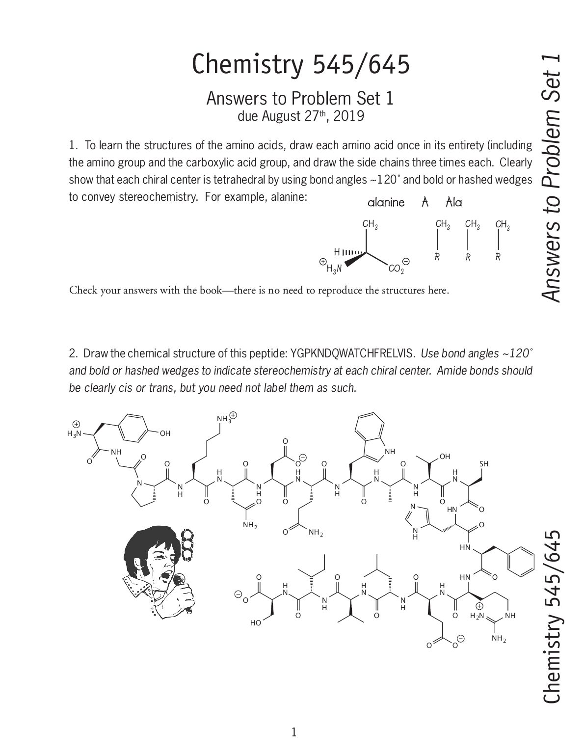 Chemistry 545/645  Answers to Problem Set 1 preview image