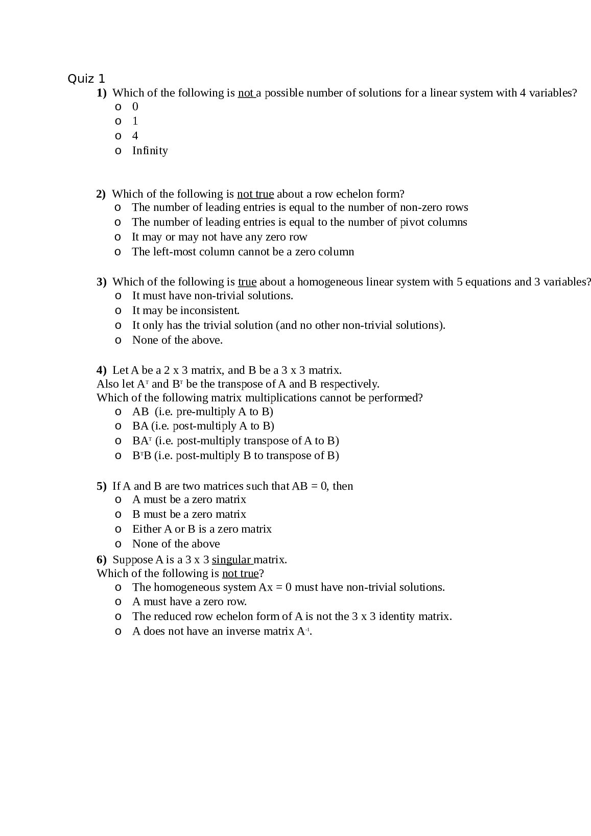 MA 1513  Quiz 1 preview image