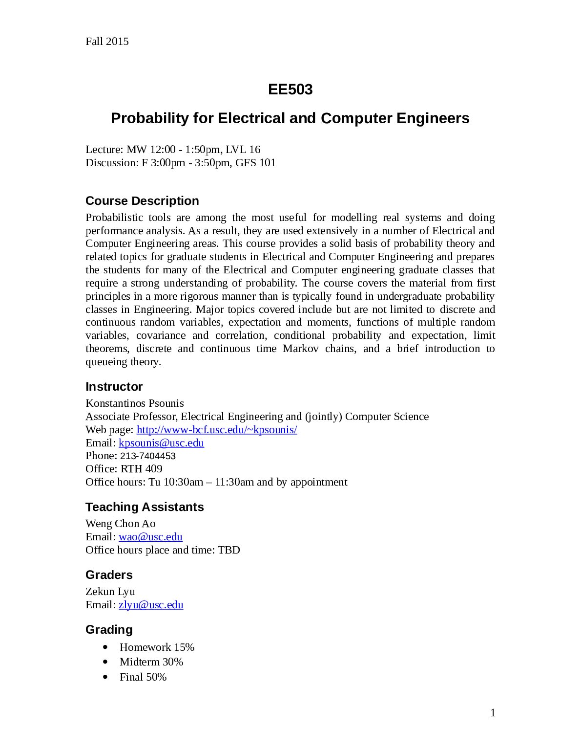 EE503  Probability for Electrical and Computer Engineers preview image