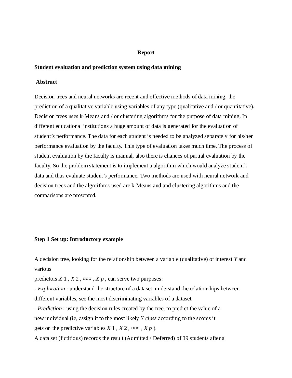 Student evaluation and prediction system using data mining preview image