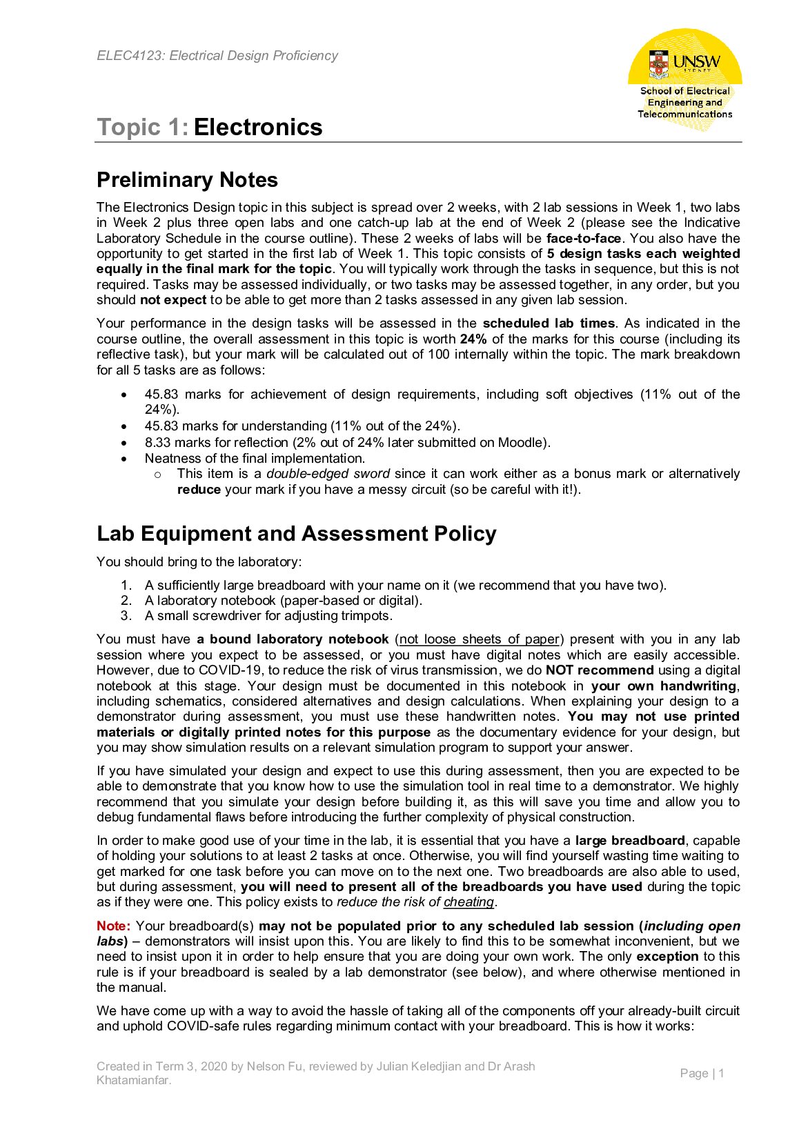 ELEC4123: Electrical Design Proficiency preview image