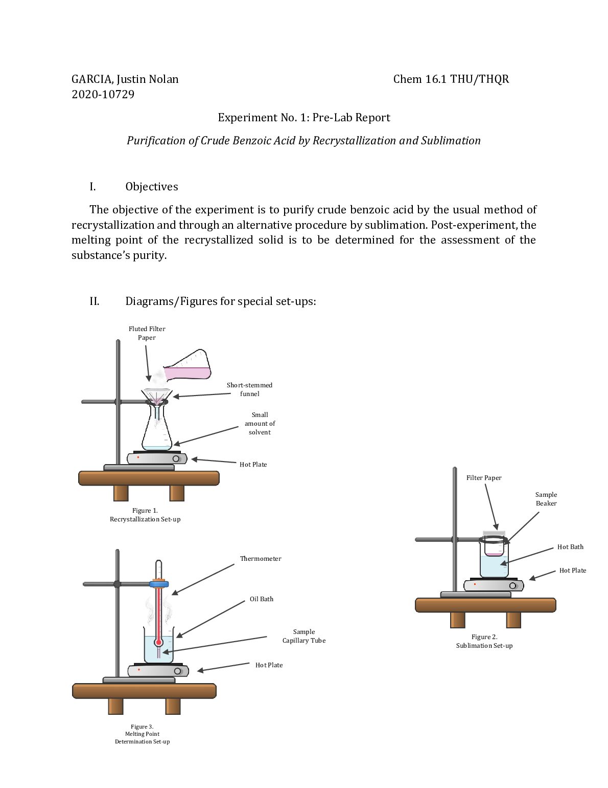 CHEM 16  Experiment No. 1: Pre-Lab Report preview image