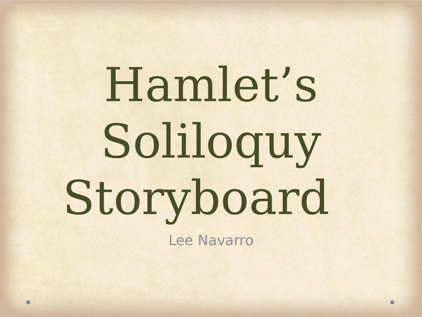 Hamlet’s Soliloquy Storyboard  Lee Navarro preview image