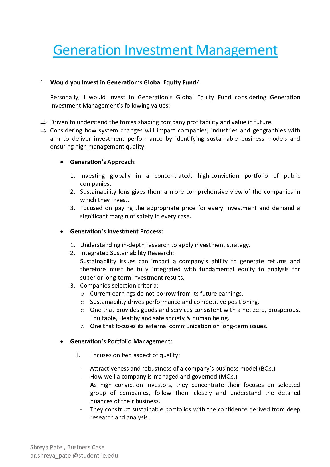 FINANCE 391689  Generation Investment Management preview image