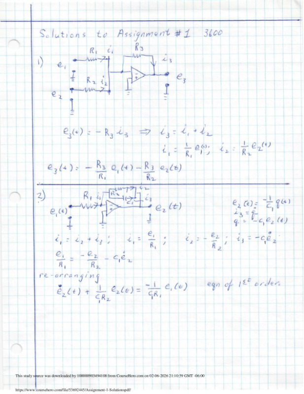 Assignment #1 Solutions preview image