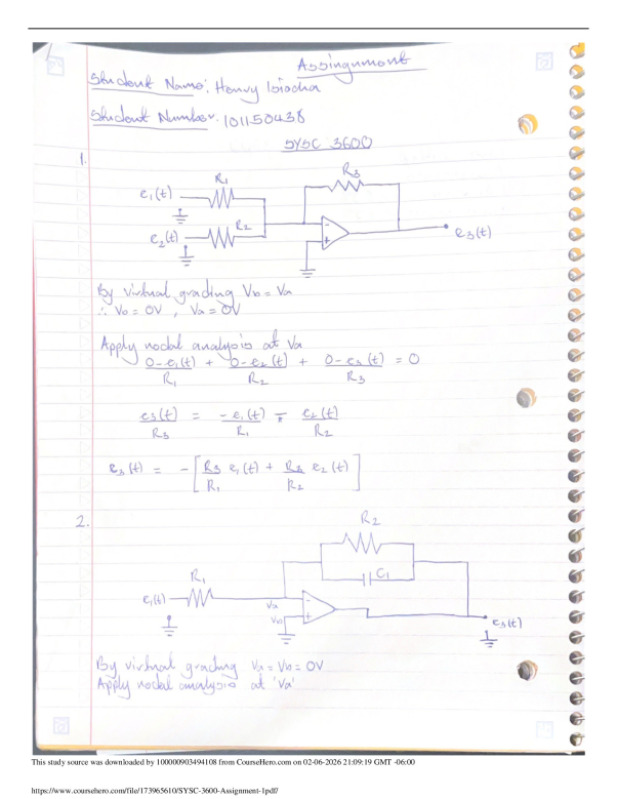 SYSC 3600 Assignment 1 preview image
