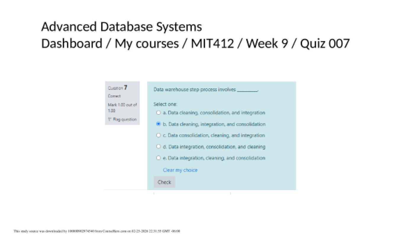 AMA Computer University SCIENCE MIT412 Week 9 Quiz 007_2 preview image